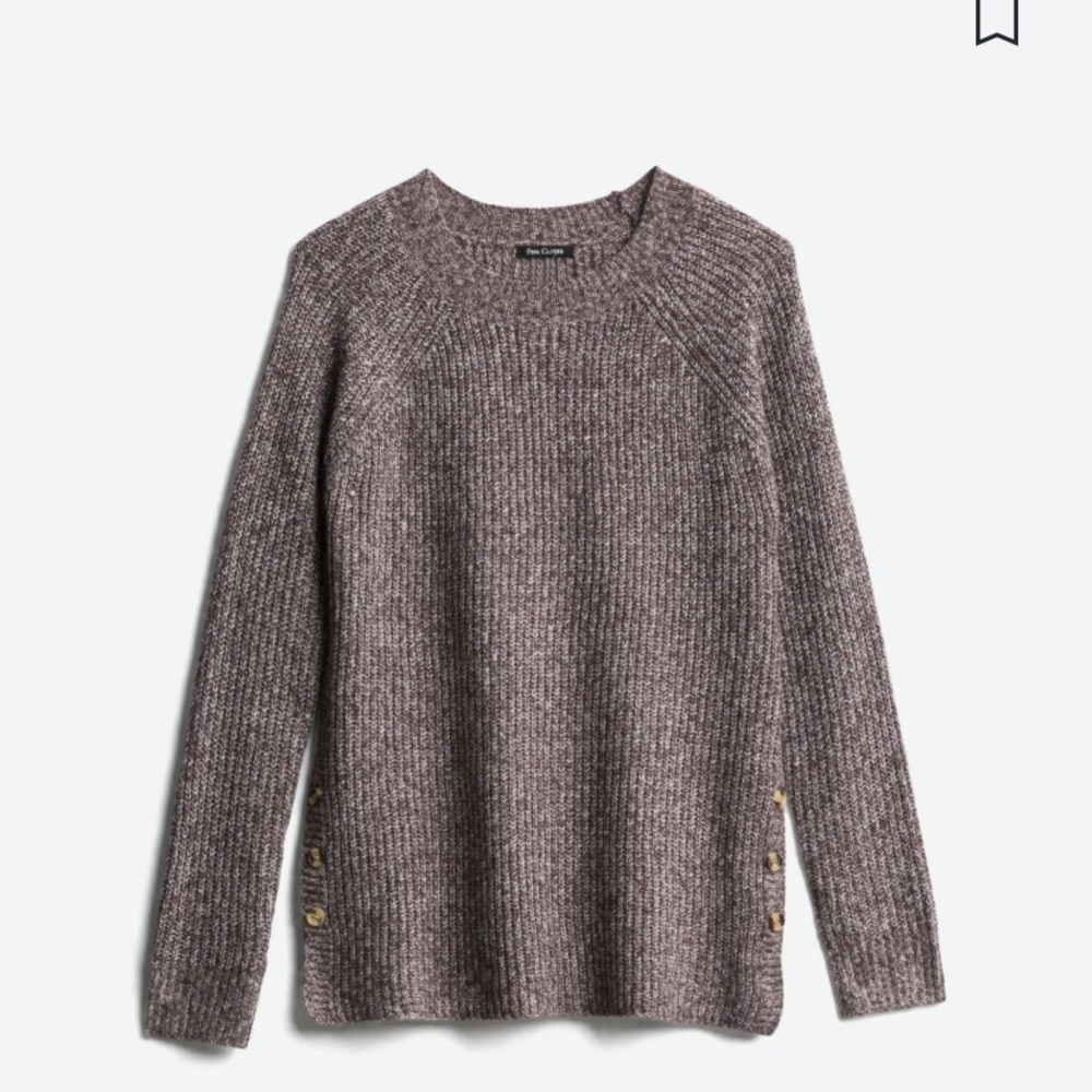 Pink Clover Brynn side button detail pullover